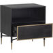 Markwood 24.25 X 22.25 inch Brass / Dark Brown Night Stand